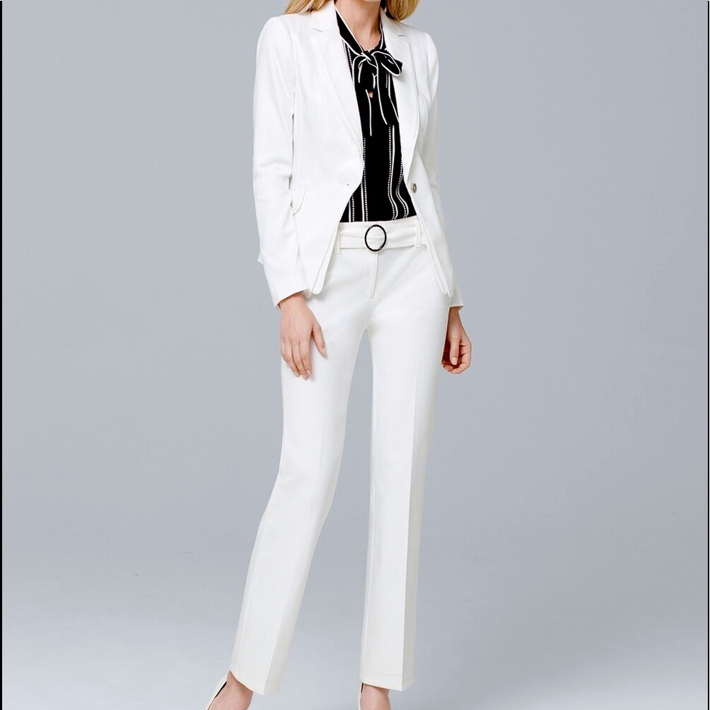 White House Black Market Belted Ankle Trouser Pants Size 10